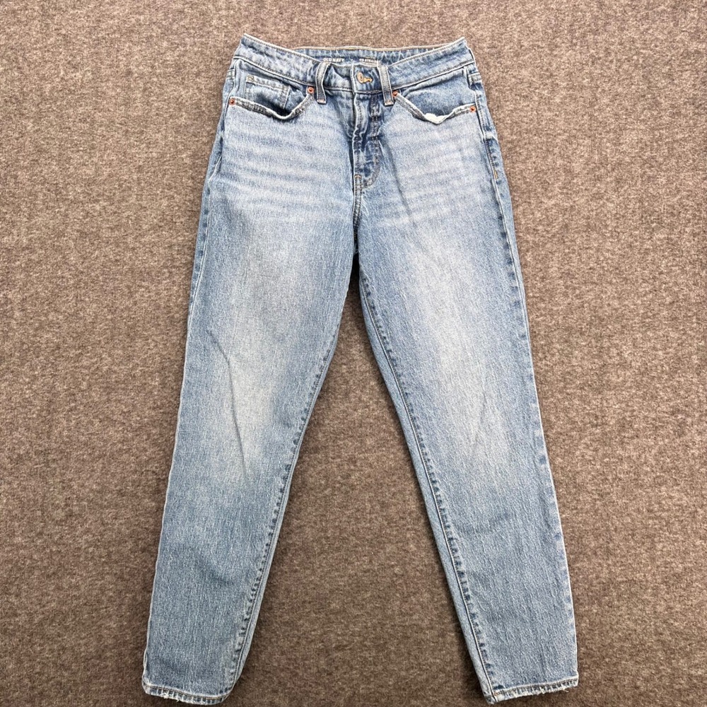 Old Navy OG Straight High Rise Light Wash Blue Jeans Womens Size 4 Secret Smooth
